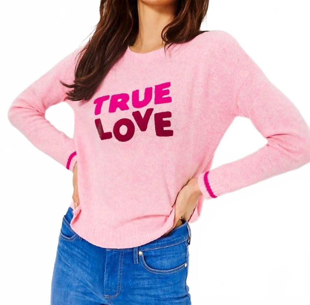 Pippy Sweater In Heathered Conch Shell Pink