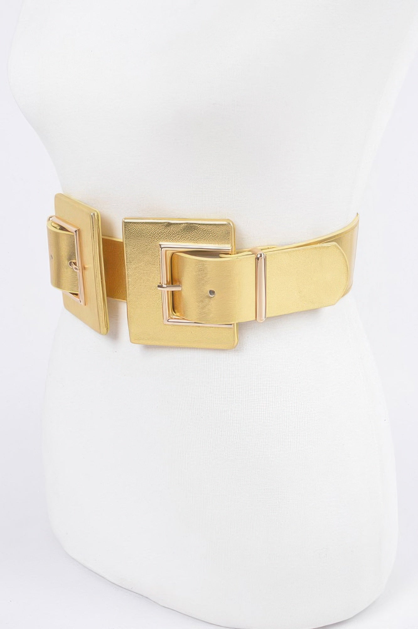 Two Buckle Plus Size Elastic Belt