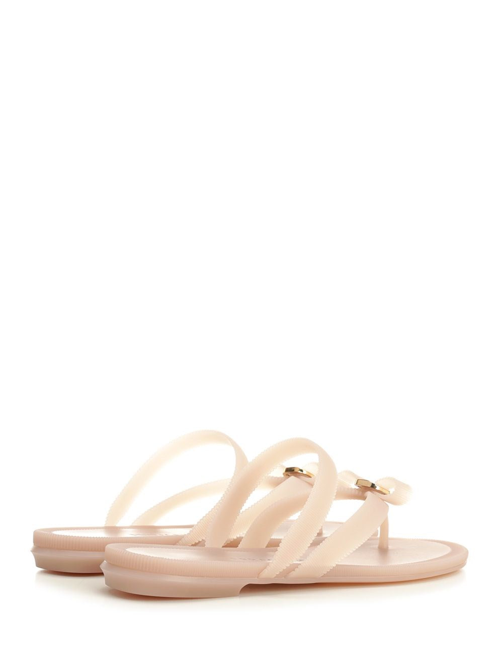 Ferragamo Women Vara Flip-Flops With Jelly Bow