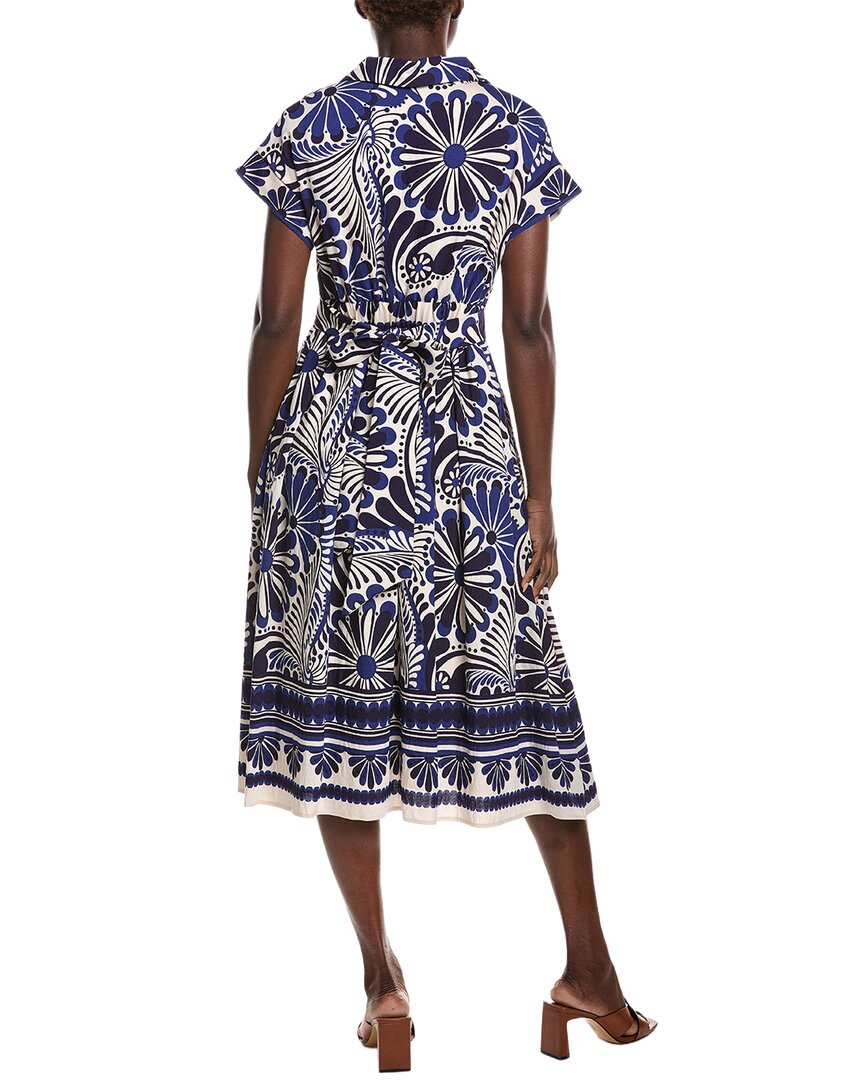 Gracia Floral Print Collared Midi Dress