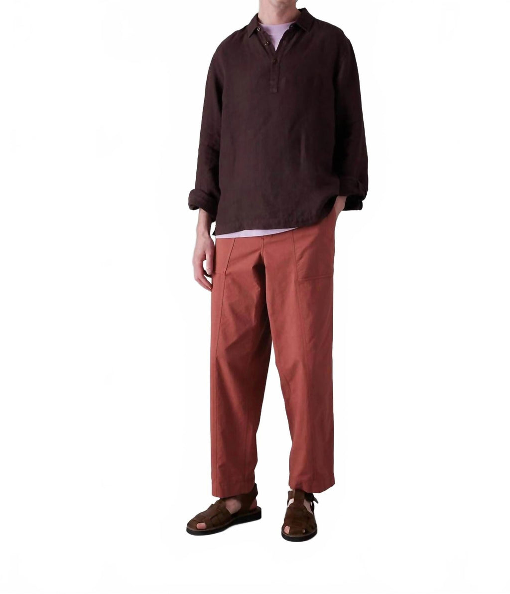 Workwear Trousers In Red Brick