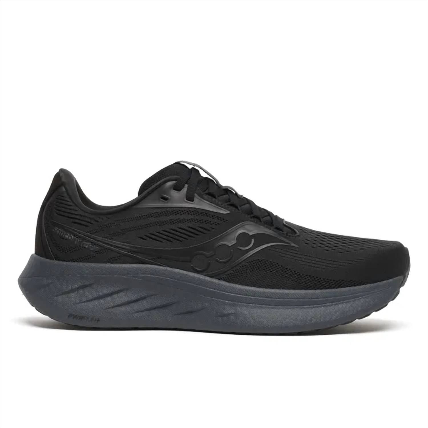 Men's Ride 18 Running Shoes In Black Shadow