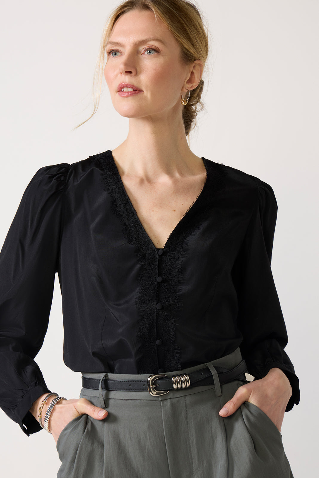 Women's Eva Lace Front Blouse