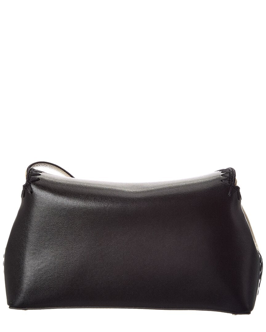 TOTEME T-Lock Embroidered Leather Clutch