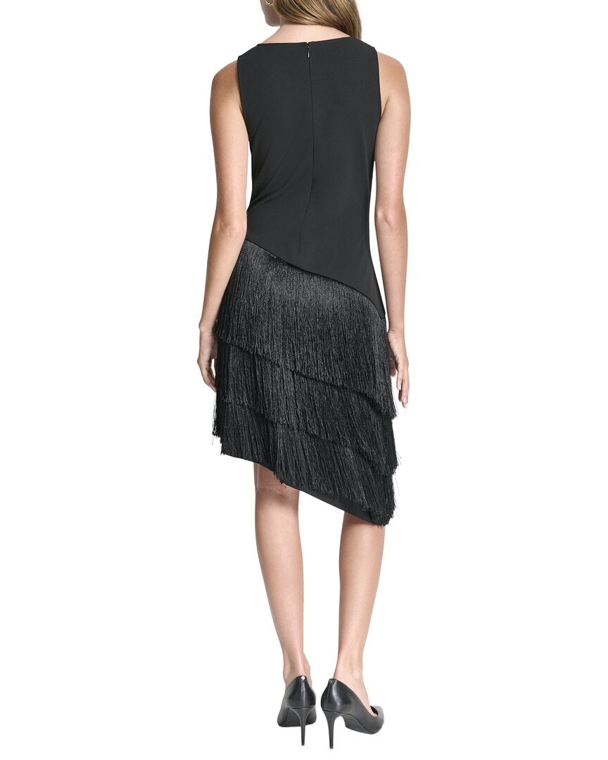 DKNY Cowl Neck Tier Front Dress