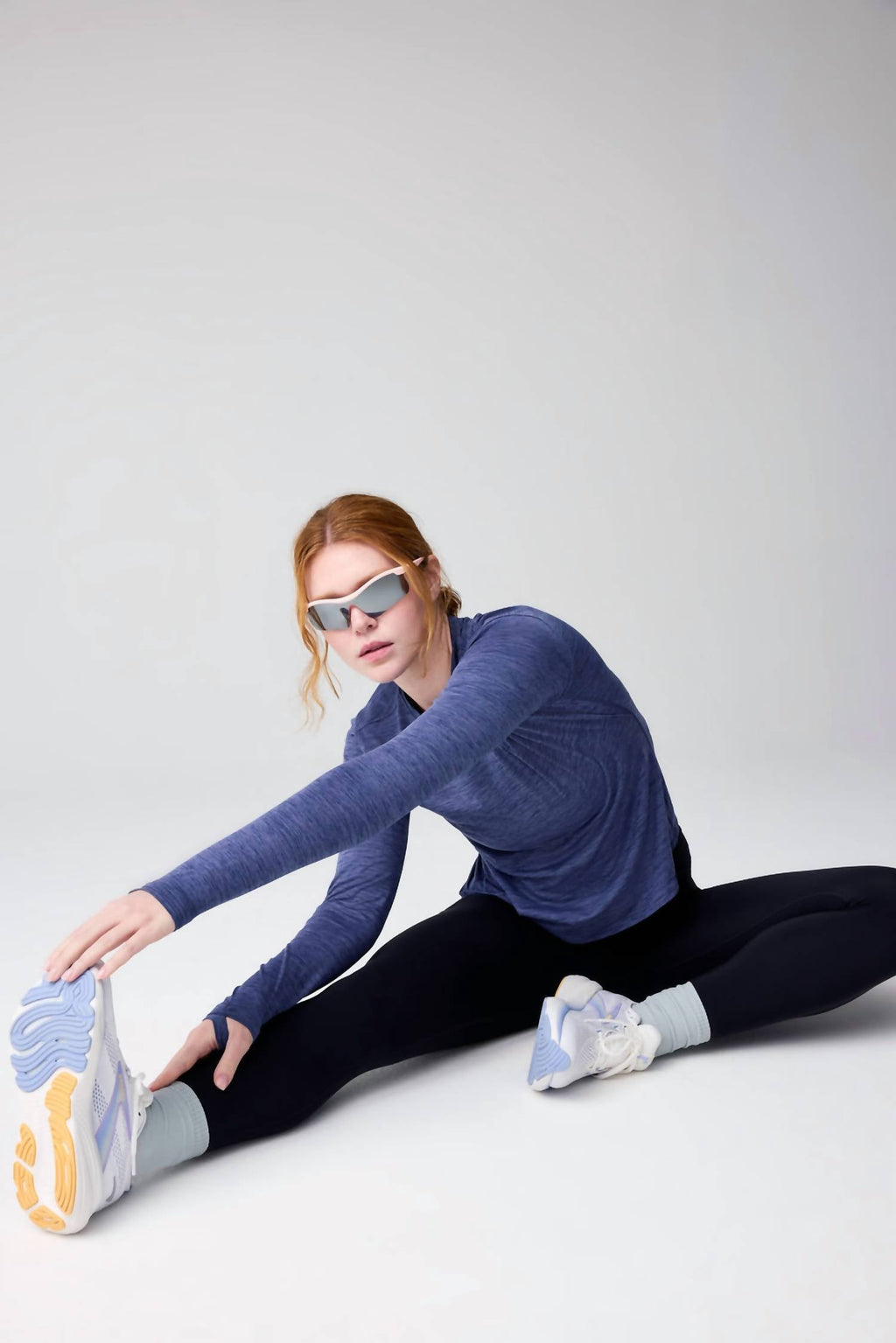 Luxe Long Sleeve Top In Heather Nightshadow