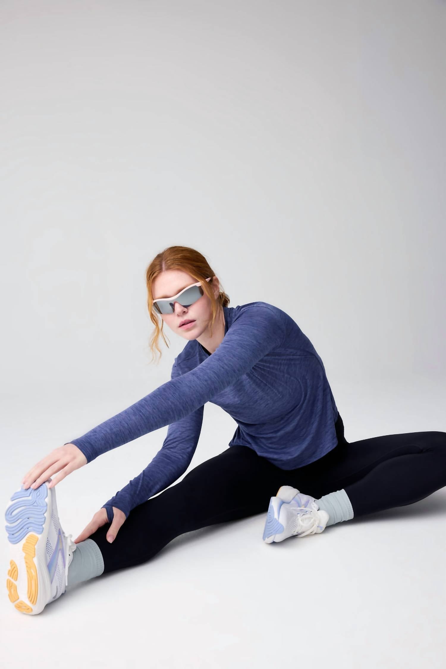 Luxe Long Sleeve Top In Heather Nightshadow