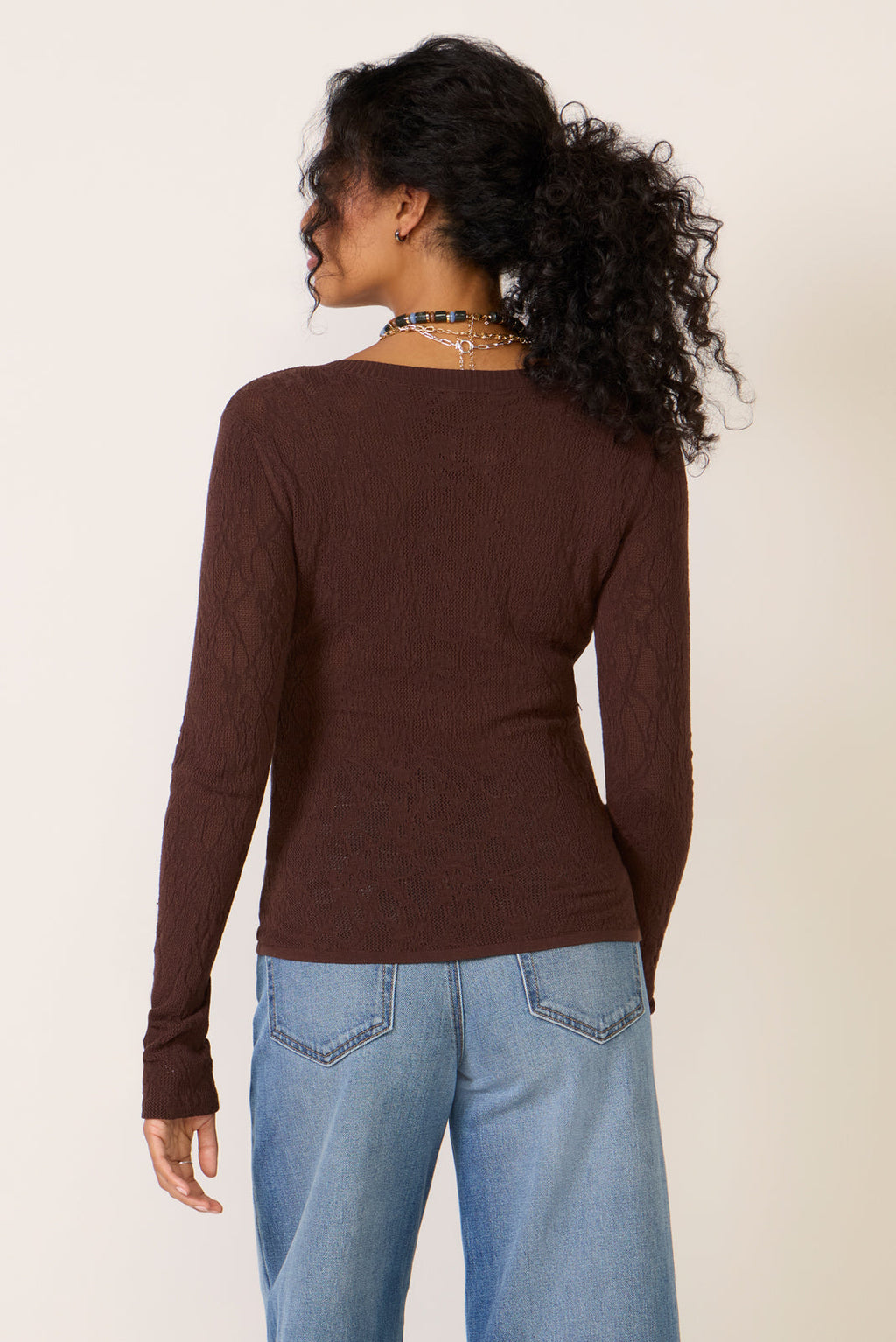 Women's Tibi Scoop Mesh Top