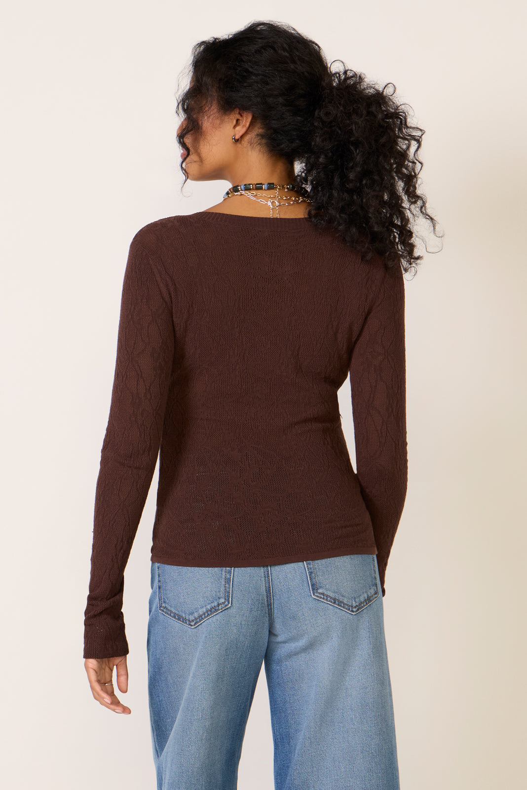 Women's Tibi Scoop Mesh Top