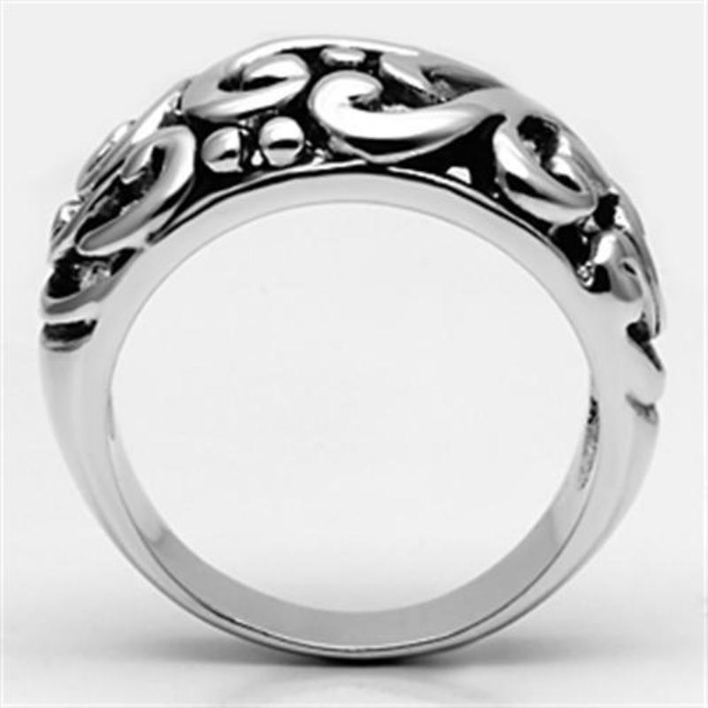 Rhodium Brass Ring with No Stone