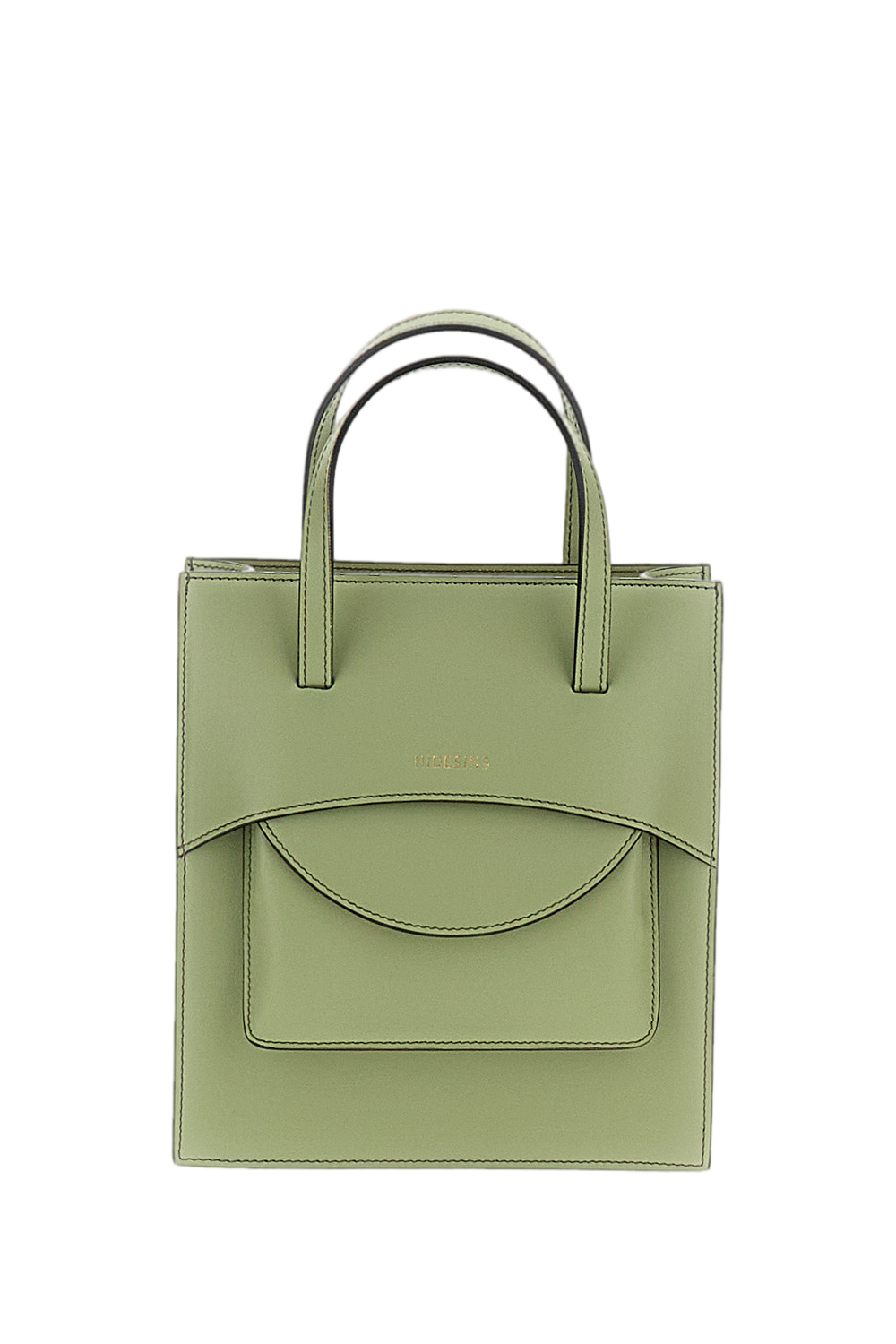 Green Pocket M Leather Handbag