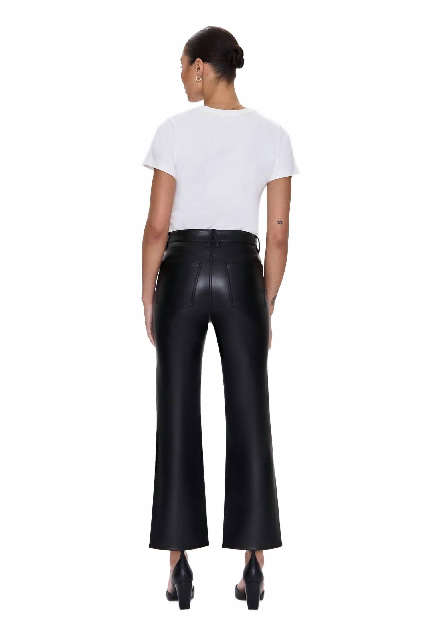 Alley High Rise Vintage Ankle Bootcut Jeans In Oynx