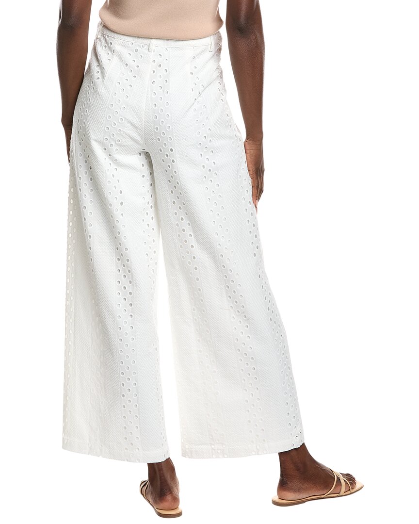 Gracia Eyelet Embroidered Wide-Leg Pant