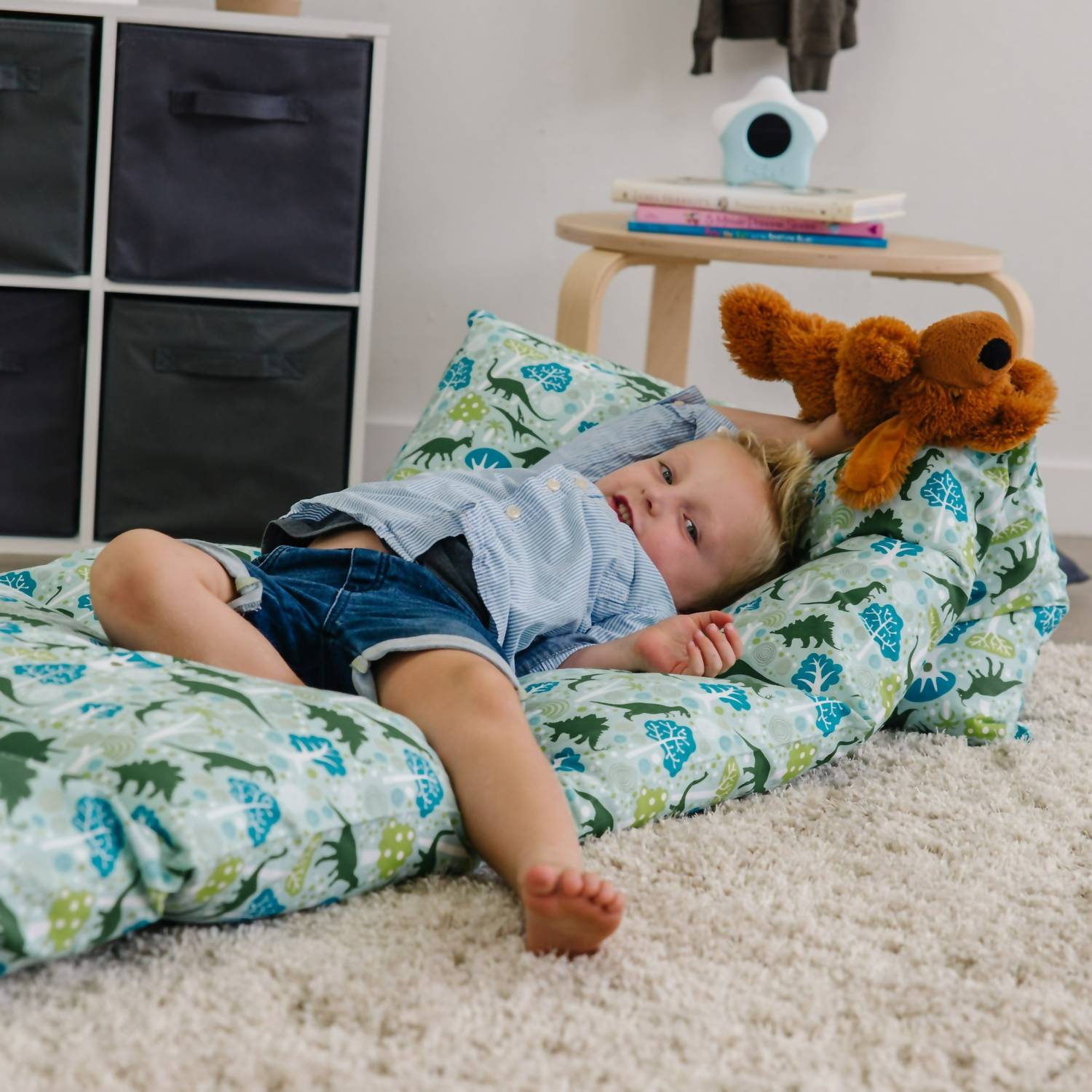 Dinomite Dinosaurs Pillow Lounger In Blue