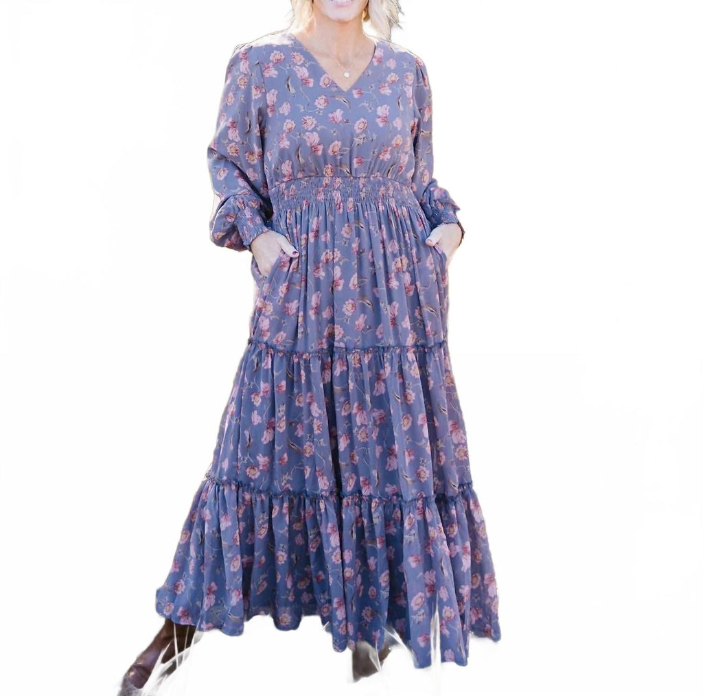 Jacey Maxi Dress In Gray