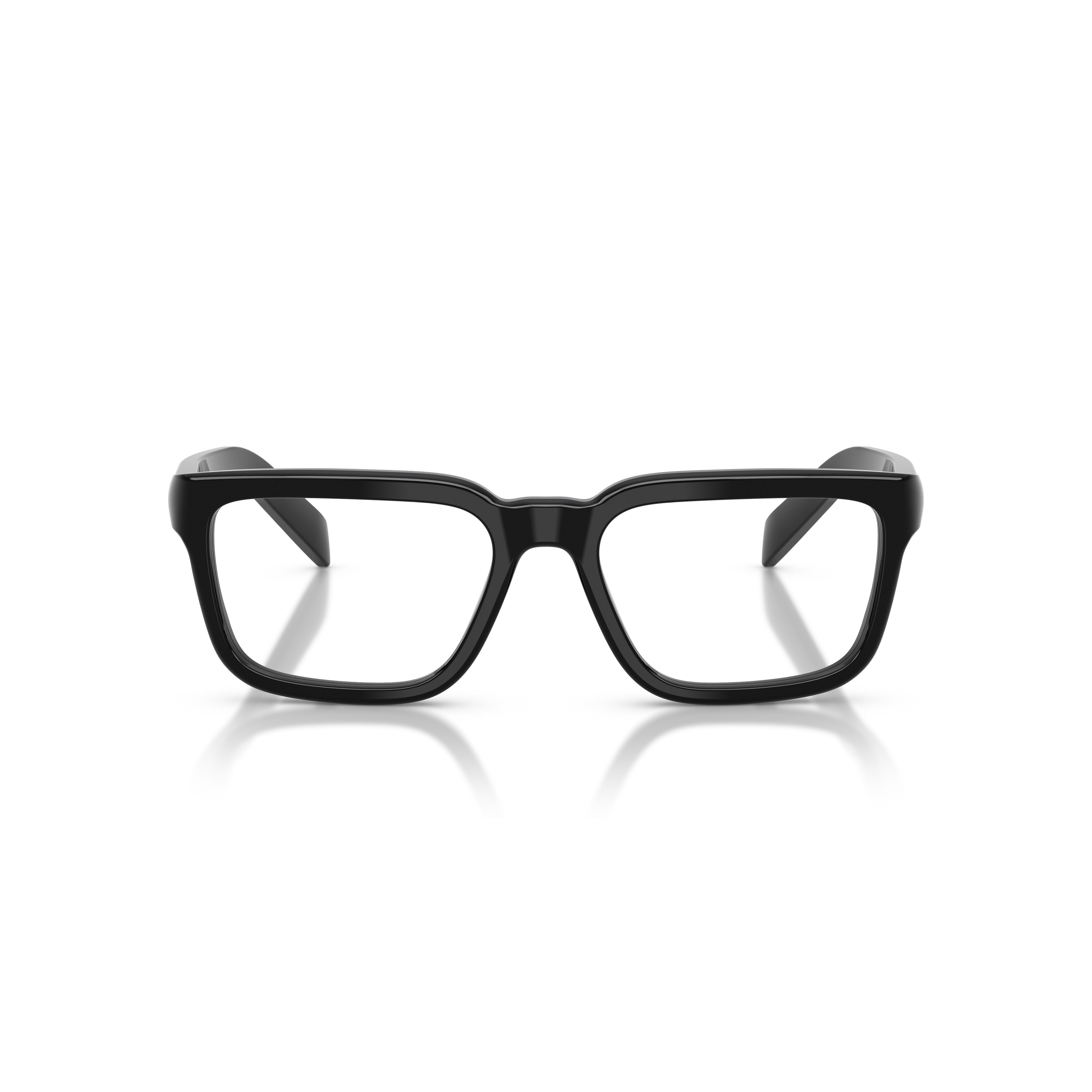 Rectangular Frame Sunglasses With Glossy Black Acetate Finish