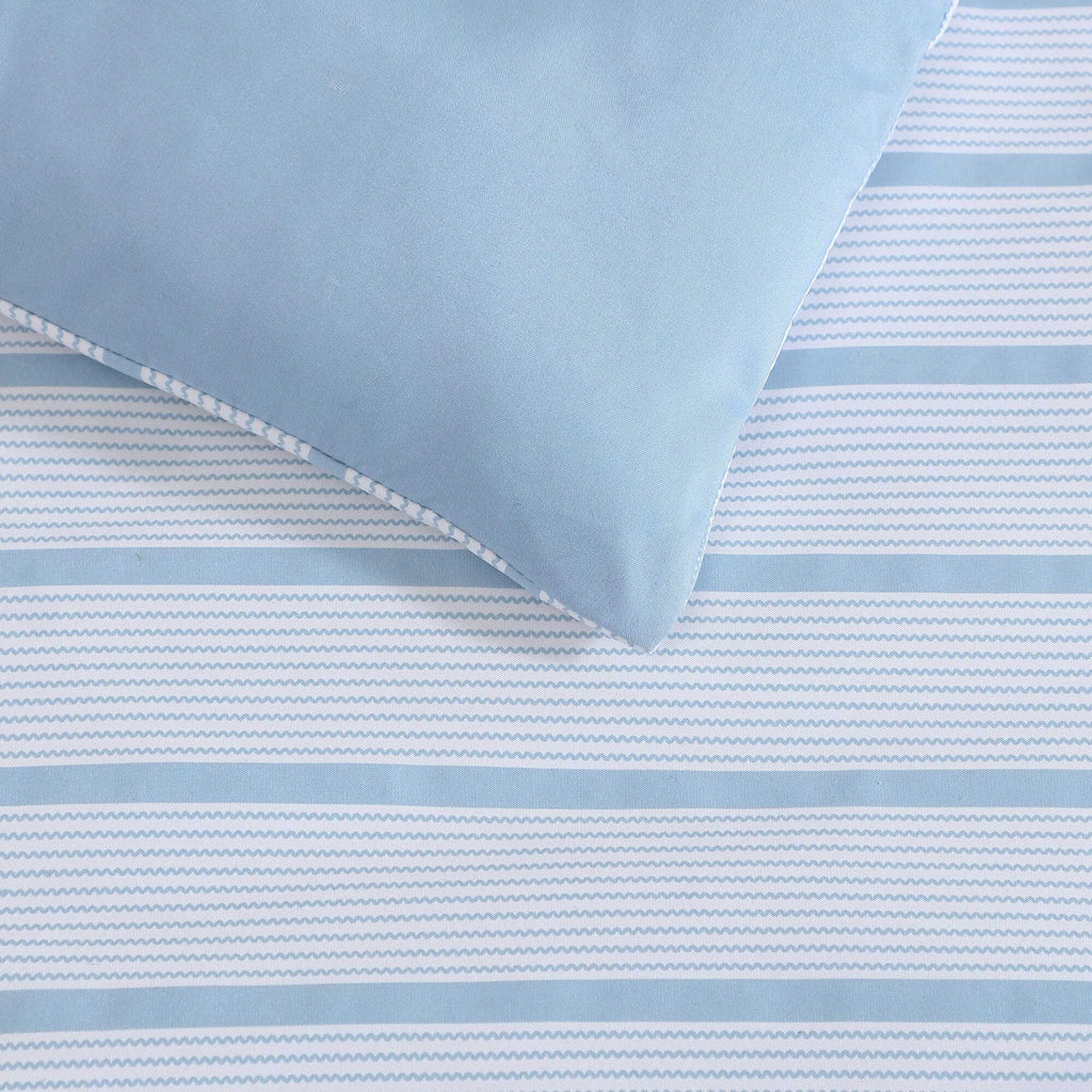 Nautica Chambray Waves Blue Full/Queen Comforter Set