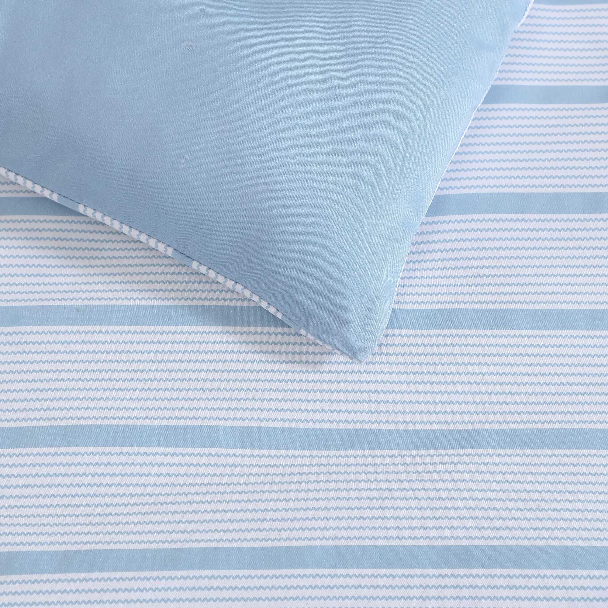 Nautica Chambray Waves Blue Full/Queen Comforter Set