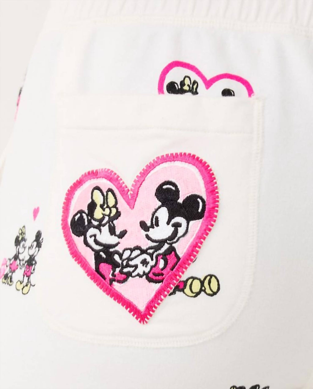 Playa Crop Terry Pant In Coconut Disney Half Drop