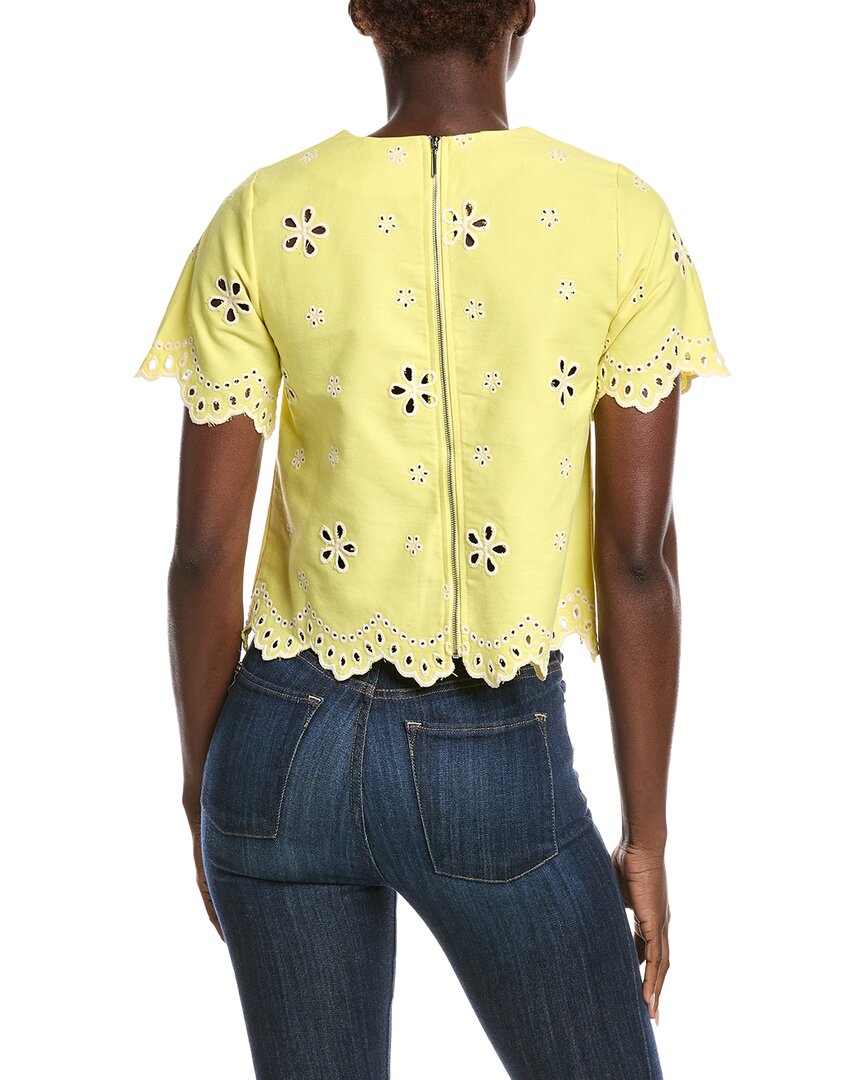 Gracia Embroidered Eyelet Crop Top