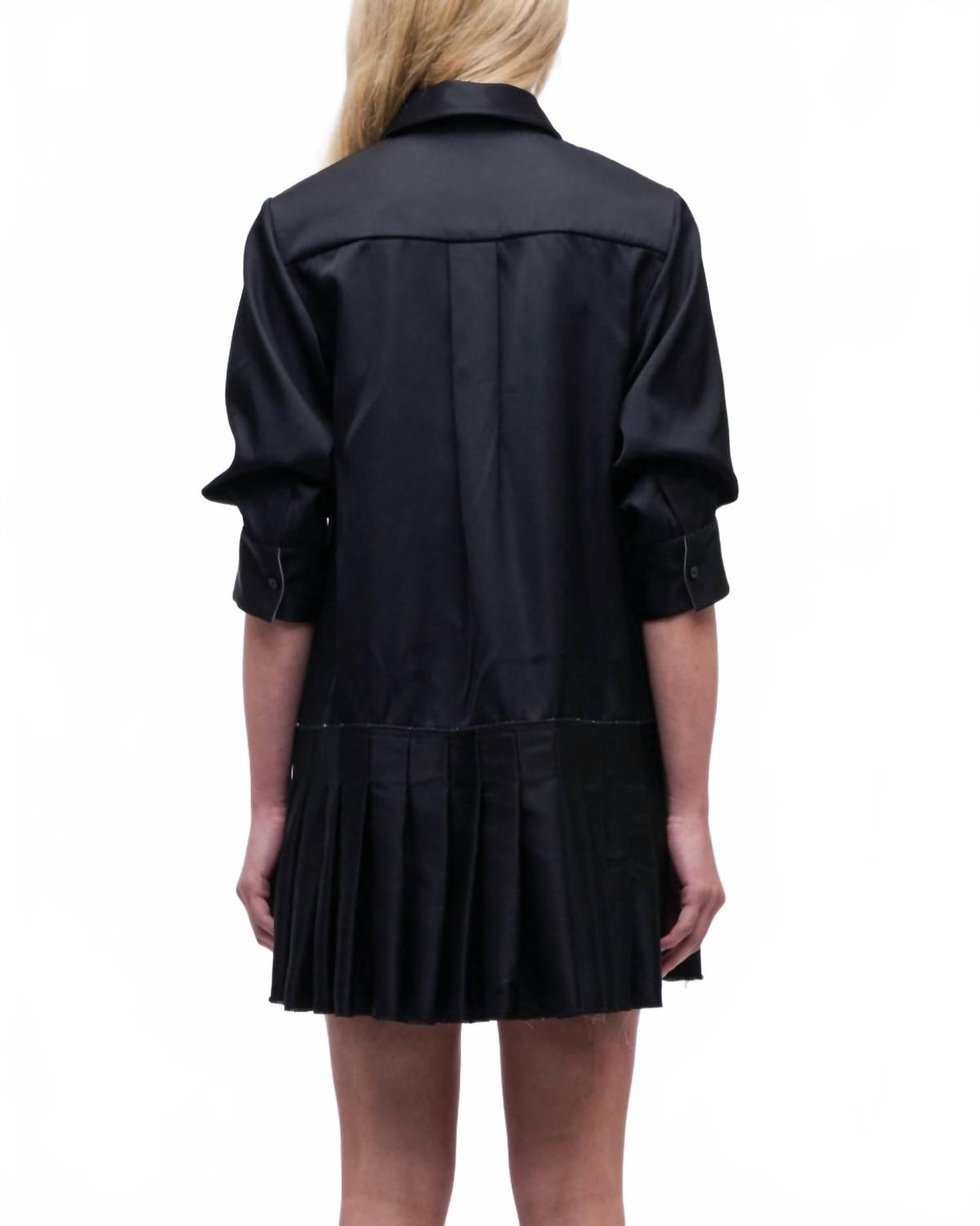 Regina Short Sleeve Mini Dress In Black Multi