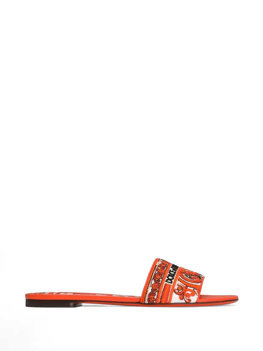 Dolce & Gabbana Women Slippers With Majolica Embroidery