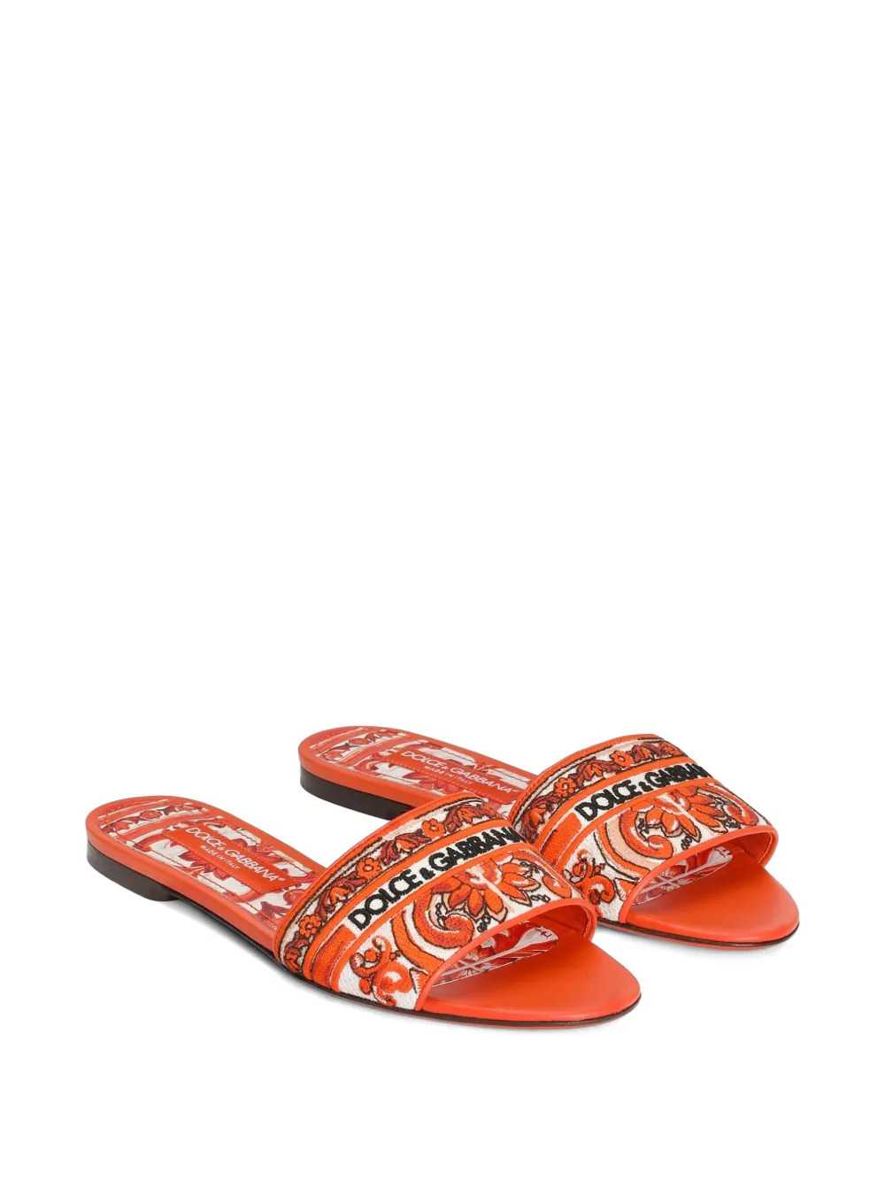 Dolce & Gabbana Women Slippers With Majolica Embroidery