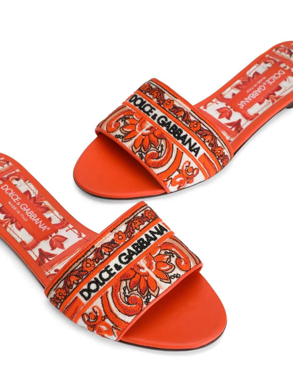 Dolce & Gabbana Women Slippers With Majolica Embroidery