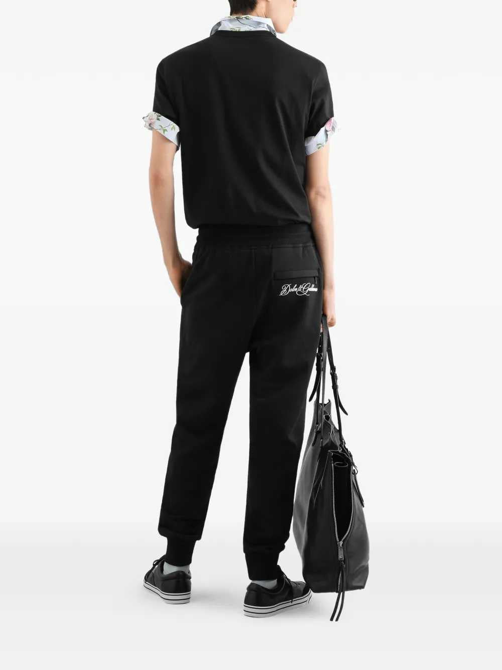 Dolce & Gabbana Men Cotton T-Shirt With Logo Plaque