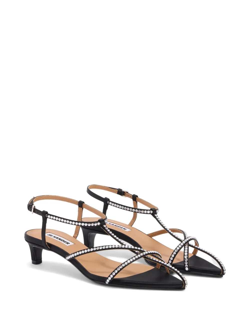 Jil Sander Women Low-Heeled Cage Sandals