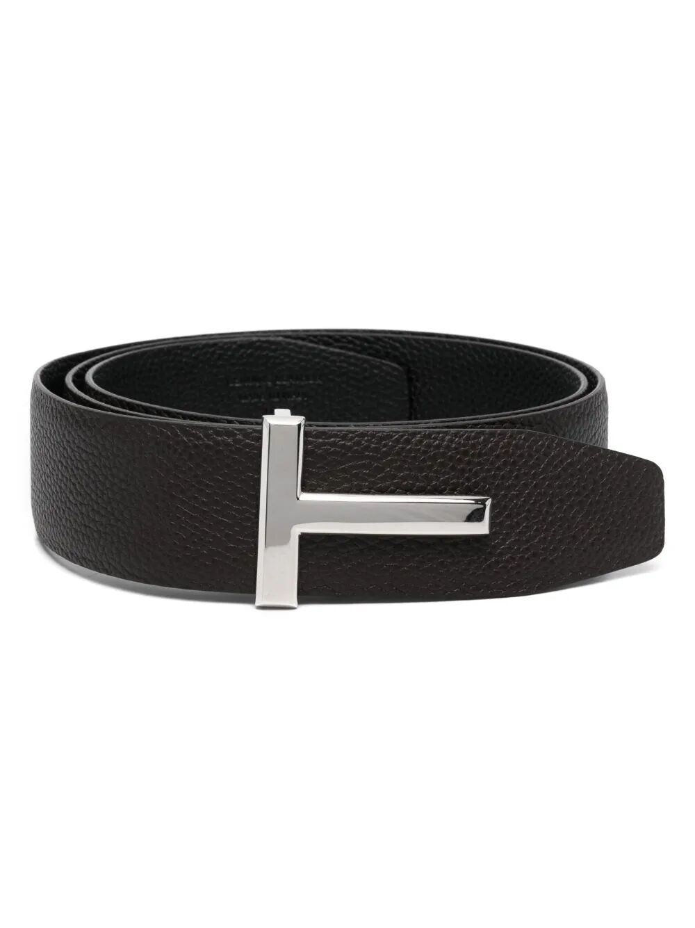 Tom Ford Men Grained Leather T Icon Reversible Belt