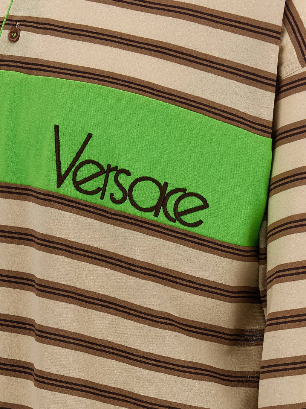 Versace Men Intarsia Polo Shirt