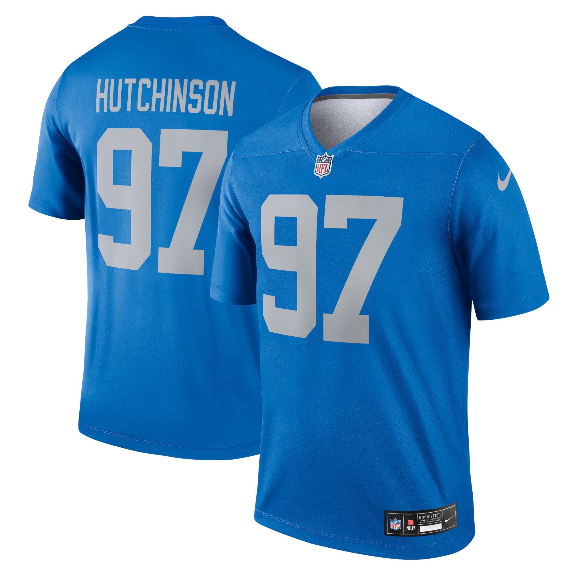 Detroit Lions Aidan Hutchinson Blue Legend Player Performance Top