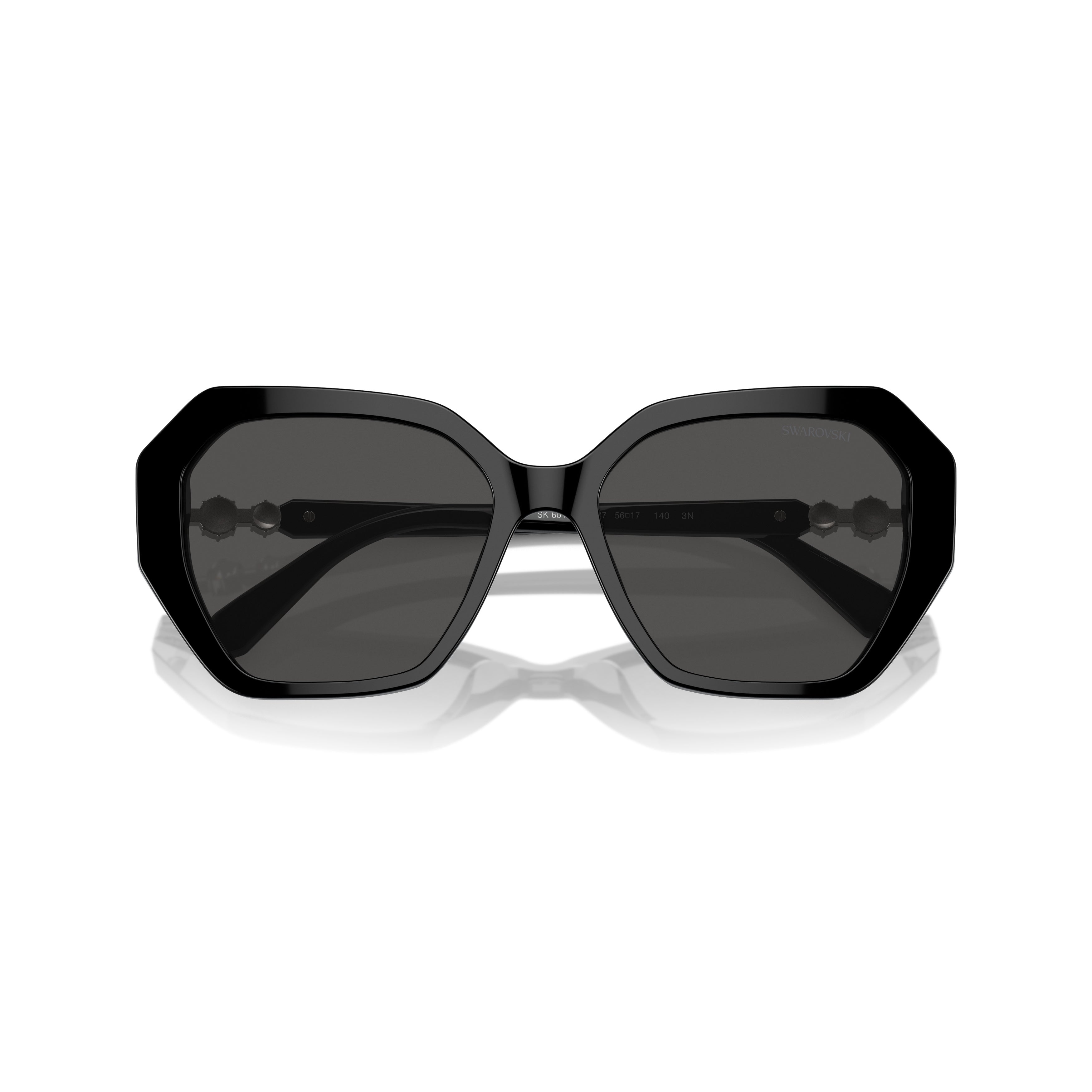 0Sk6017 Oversized Geometric Sunglasses with Crystal Accents