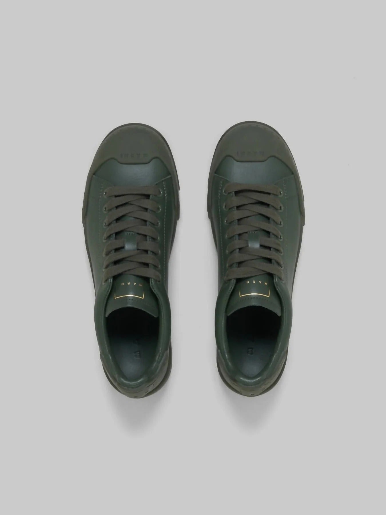 Marni Dada Bumper Low-Top Leather Sneakers - Juniper Green