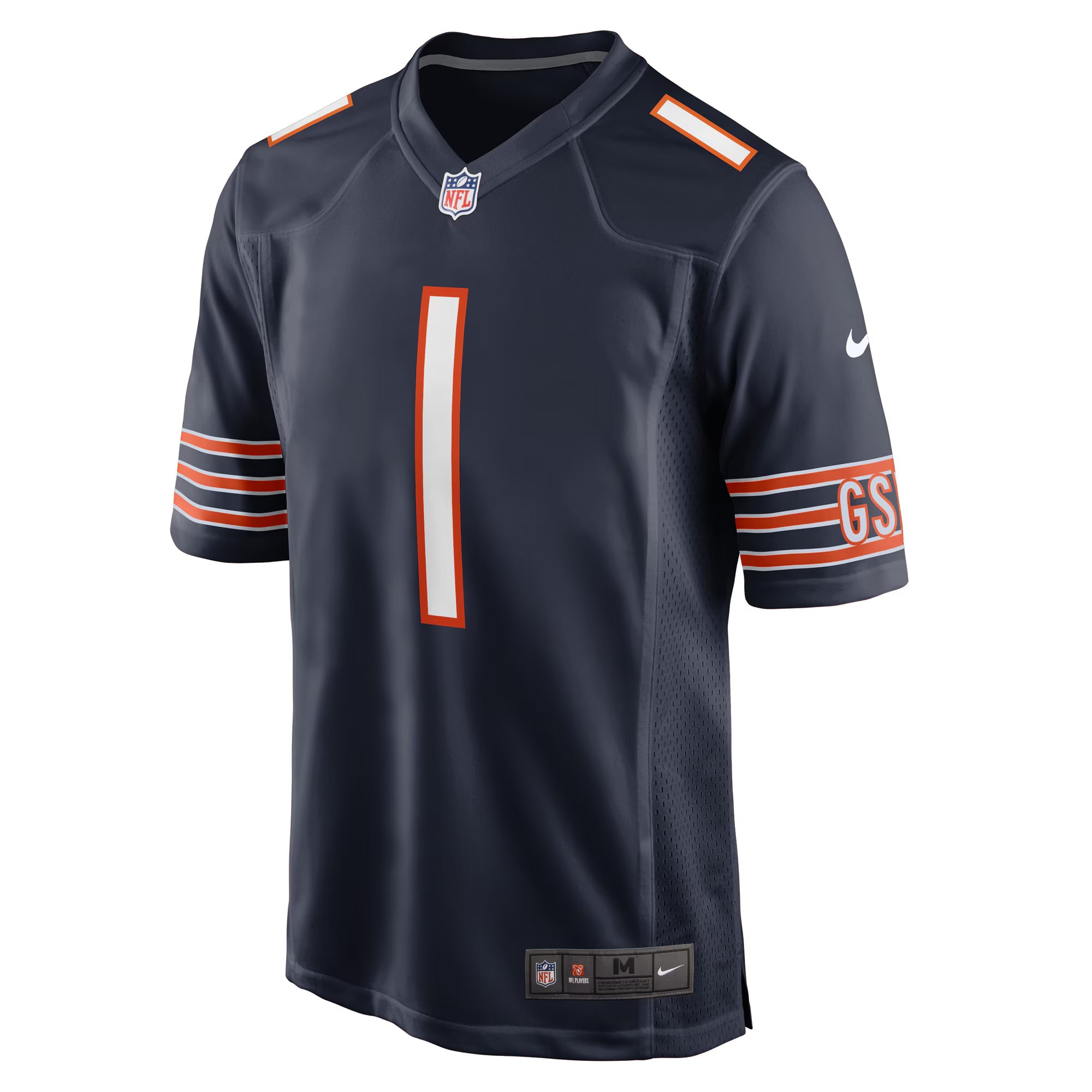 Chicago Bears Number 1 Groom Navy Game Jersey