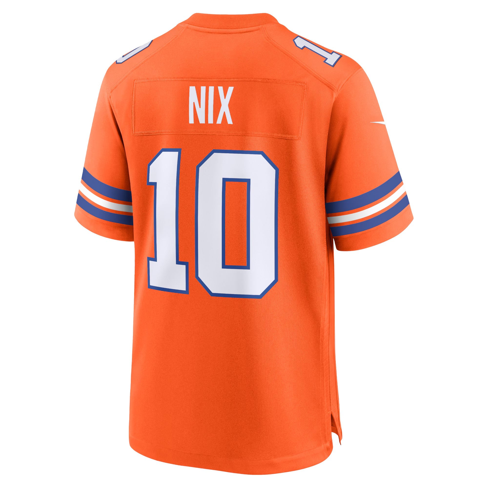 Denver Broncos Bo Nix Orange Mile High Collection 1977 Throwback Player Game Jersey