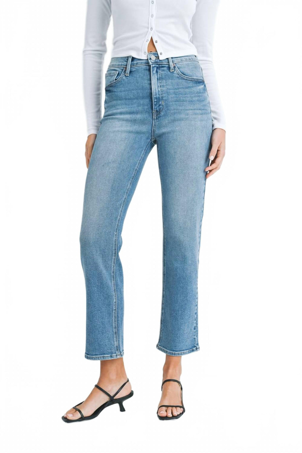 Classic Straight Jeans In Medium Denim