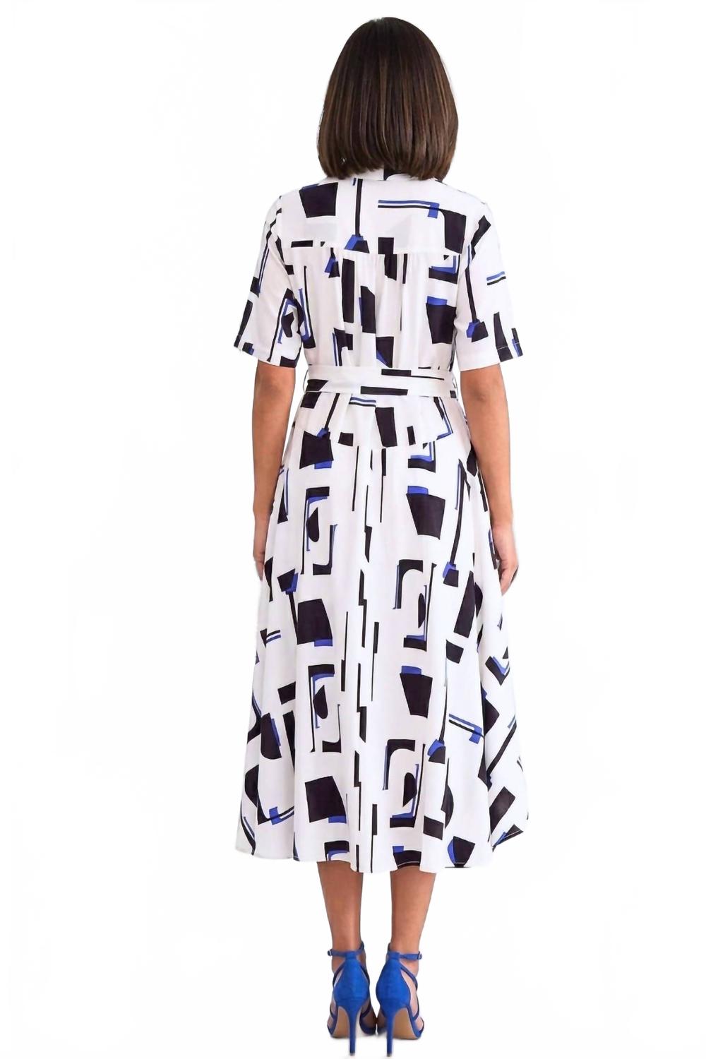 City Lights Midi Shirt Dress In White