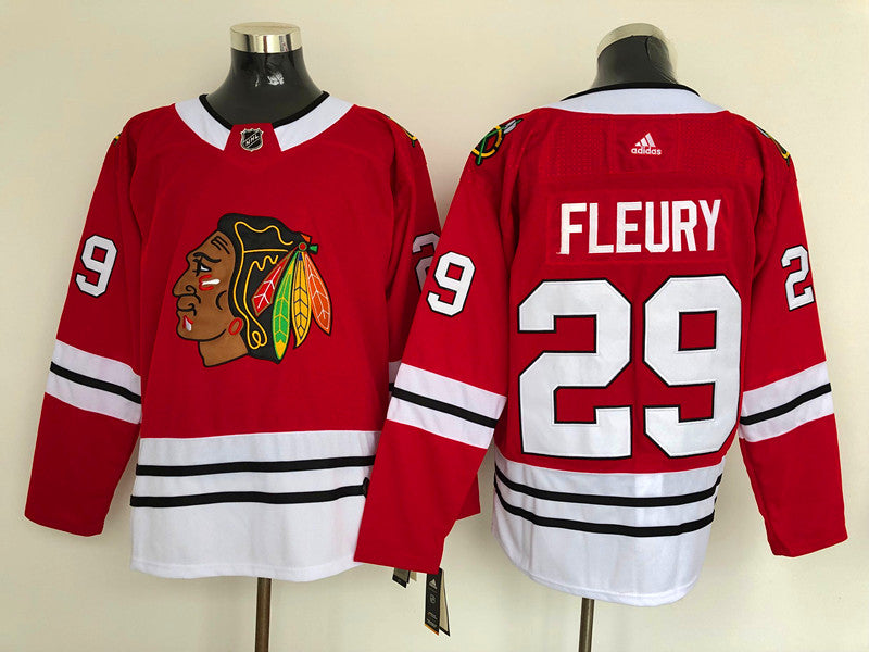 Men's Chicago Blackhawks Marc Andre Fleury #29 Red Home Breakaway Player jersey