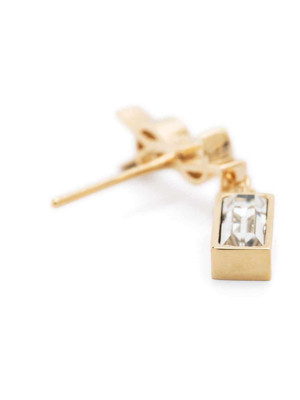 Saint Laurent Women Cassandre Single Earring In Metal And Rhinestones