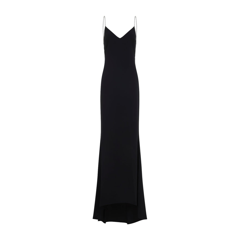 Tom Ford Crystal Chain Embroidery Satin Dress Women