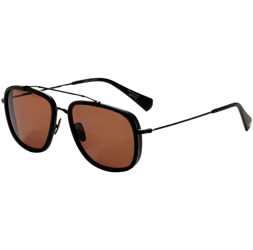 John Varvatos Men's 56 mm Black Sunglasses