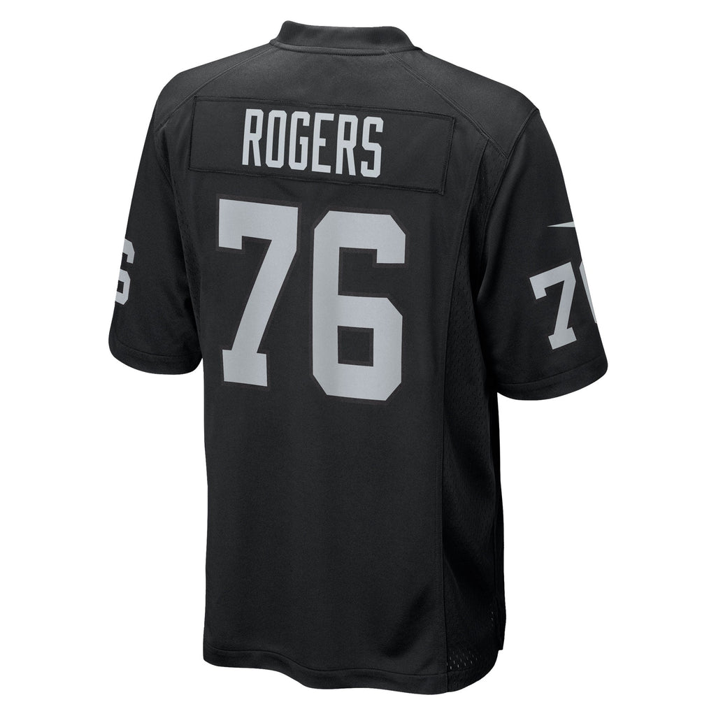 Las Vegas Raiders Caleb Rogers Black Team Game Jersey