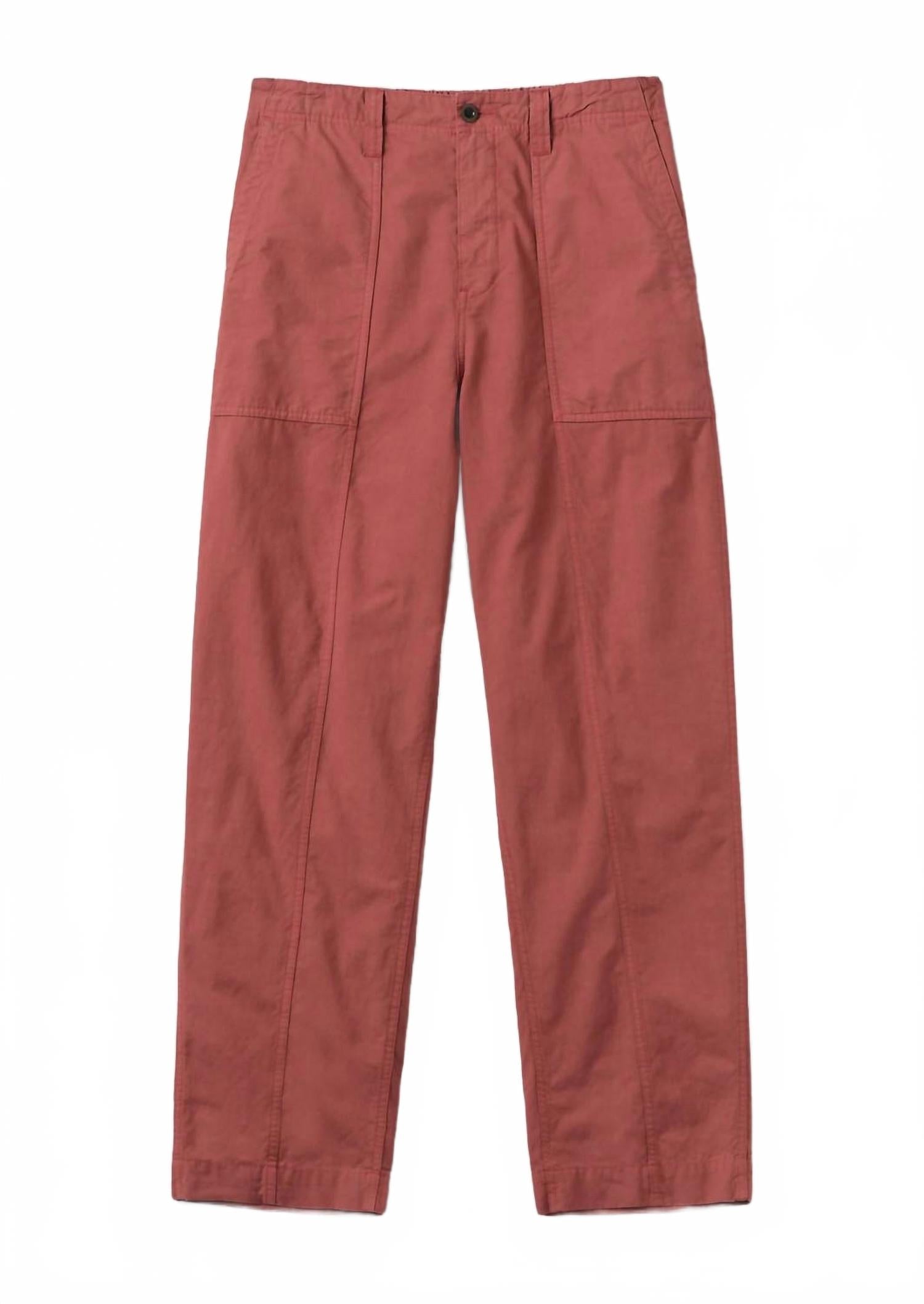 Workwear Trousers In Red Brick