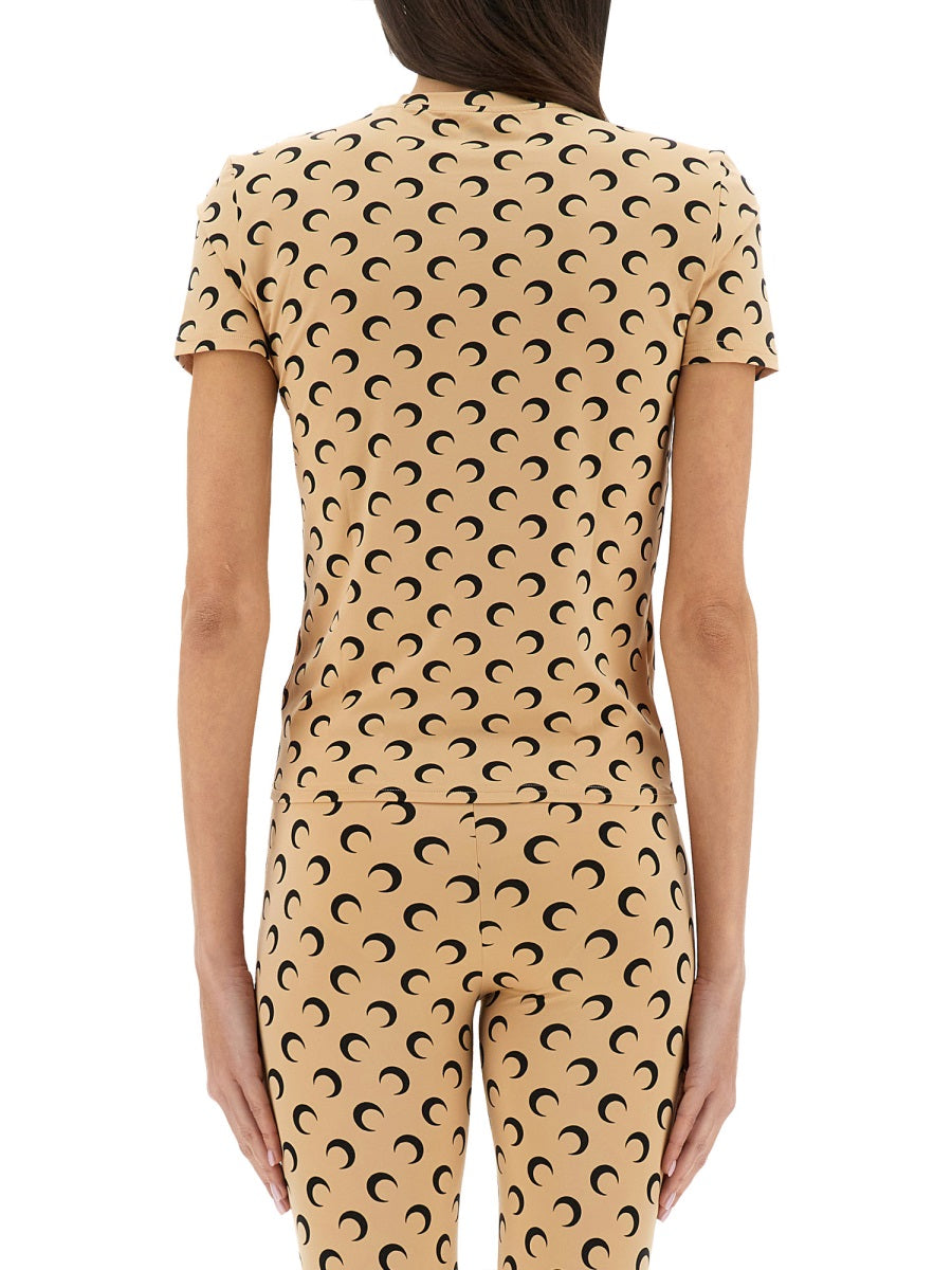 Marine Serre Women T-Shirt "Moon"