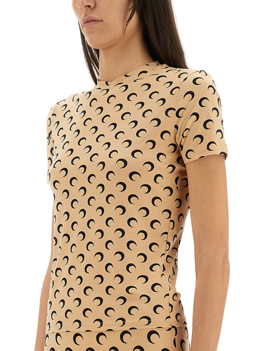 Marine Serre Women T-Shirt "Moon"