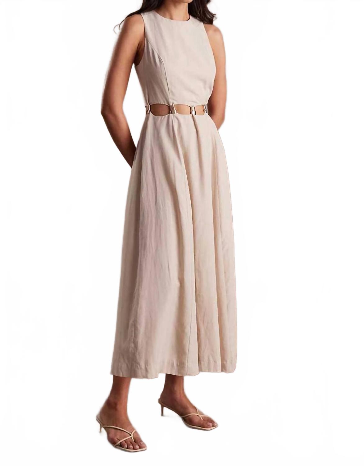 Adornement Midi Dress In Parchment