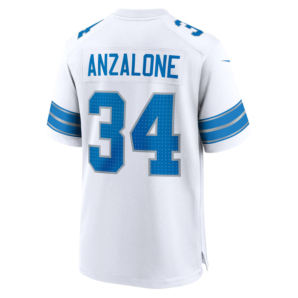 Detroit Lions Alex Anzalone White White Game Jersey