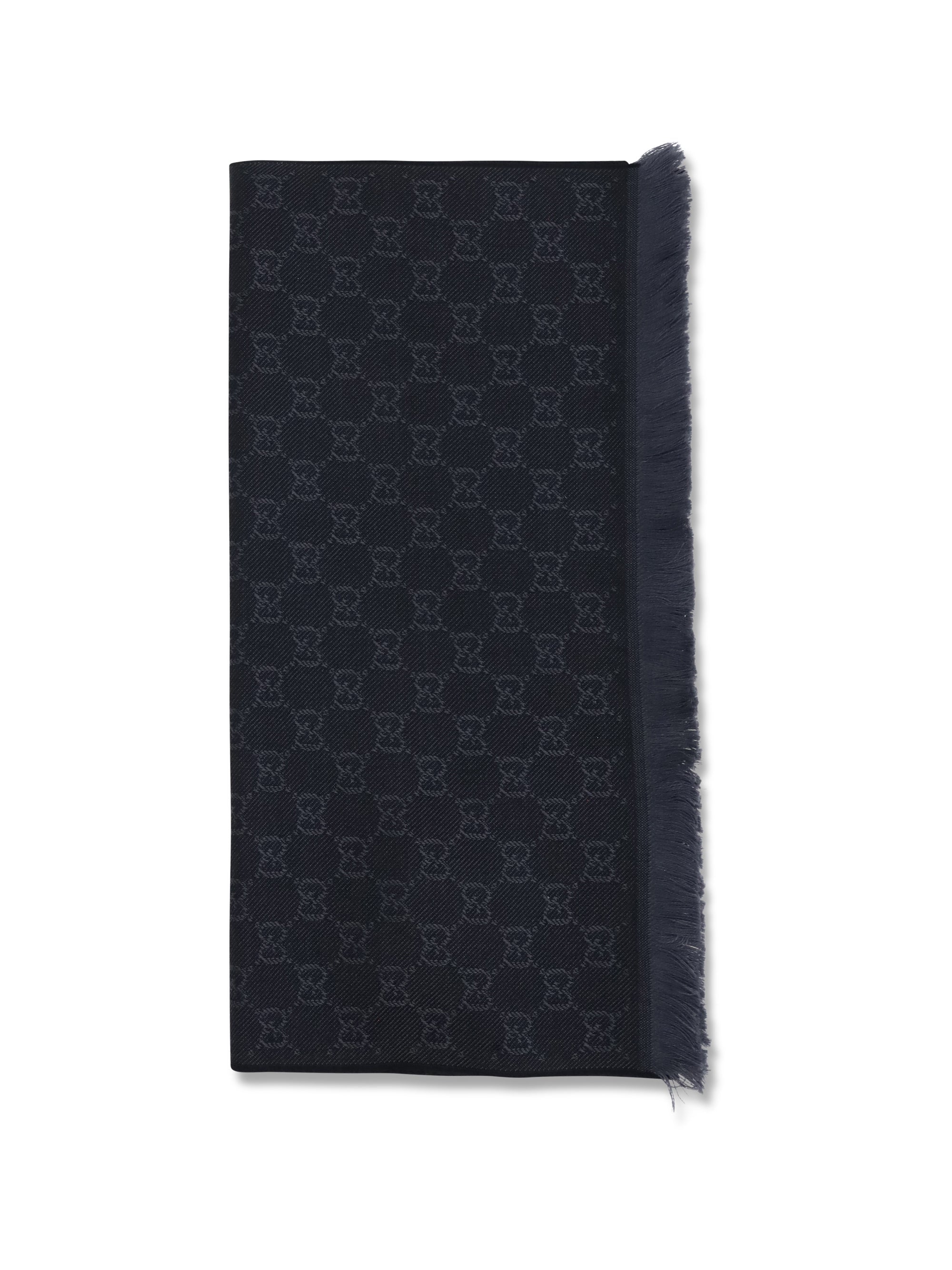 Gucci Women Gg Supreme Embroidered Wool Scarf
